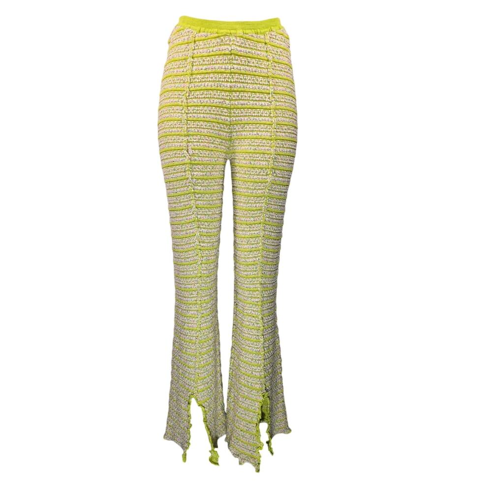 Out From Under Urban Outfitters Green Textured Women's Flare Pants Large